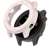 BBZ Forerunner 955 Funda,Pellicola protettiva in vetro + Cornice in plastica rigida, protezione Completa Compatible con Garmin Forerunner 955