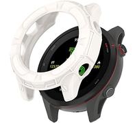 BBZ Forerunner 955 Funda,Pellicola protettiva in vetro + Cornice in plastica rigida, protezione Completa Compatible con Garmin Forerunner 955