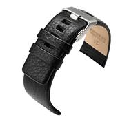 BBZ Leather Correa,Vintage Leather Watch Correas with Stainless Silver Buckle, Replacement Band 22mm/24mm/26mm/27mm/28mm/30mm/32mm Men Women