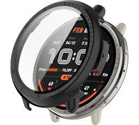BBZ PC + Screen Tempered Film,Anti-Scratch All-Inclusive Watch Case Compatible with Amazfit Active2(A2437)