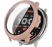 BBZ PC + Screen Tempered Film,Anti-Scratch All-Inclusive Watch Case Compatible with Amazfit Active2(A2437)