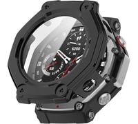 BBZ PC + Screen Tempered Film,Anti-Scratch All-Inclusive Watch Funda Compatible con Amazfit T-Rex3