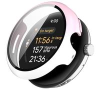 BBZ Pixel Watch3 Funda,Built-in 9H Tempered Glass Film Hard PC Bumper Full Coverage Protective Cover Compatible con Pixel Watch3 41MM 45MM