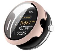 BBZ Pixel Watch3 Funda,Built-in 9H Tempered Glass Film Hard PC Bumper Full Coverage Protective Cover Compatible con Pixel Watch3 41MM 45MM