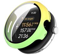 BBZ Pixel Watch3 Funda,Built-in 9H Tempered Glass Film Hard PC Bumper Full Coverage Protective Cover Compatible con Pixel Watch3 41MM 45MM