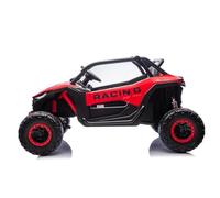 BC BABY COCHES Coche Eléctrico Racing Road 24V, Todoterreno 4x4 con 4 Motores, 2 Plazas, Mando Parental 2.4Ghz, Batería 24V7Ah, Equipo Audio, Suspensión, Ruedas Caucho.