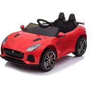 BC BABY COCHES Jaguar F-Type SVR Coche eléctrico para niños con batería 12v, Mando Control Remoto teledirigido para Padres, Licencia Oficial, asa de Transporte y Maletero. (Rojo)