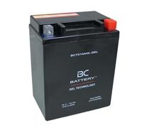 BC BATTERY Batería de arranque para motocicleta con GEL 12V 14Ah BCTX14AHL-GEL Moto&Scooter, sellada y precargada sin mantenimiento similar a YTX14AHL-BS / YB14L-A2-FA