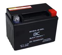 BC BATTERY Batería de motocicleta con GEL 12V 4Ah BCB4L-B-GEL motocicleta y scooter, sin mantenimiento sellada y precargada similar a YB4L-B/A