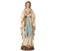 BC BUILDCLASSIC Estatua católica de Nuestra Señora de Lourdes, Figura Madre de la bendita Virgen María, decoración inspiradora para el hogar, 10 Pulgadas de Alto, Escultura renacentista Hecha a Mano
