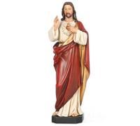 BC BUILDCLASSIC Estatua del Sagrado Corazón de Jesús, Regalos católicos, Resina de 10 Pulgadas de Alto