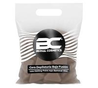 BC Cera Depilatoria en Chocolate 1kg - Cera Española Elástica de Baja Fusión para Piel Sensible, Depilación Profesional Facial y Corporal Sin Bandas