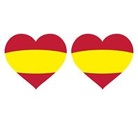 Bc Corona 2 Pegatinas Bandera españa Corazon Vinilo 5 x 4, 5 cm