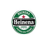 BC Corona ADH06402 Pegatina HEINENA 6,8 x 6,8 cm Graciosa Vinilo Decorativa Coche, Verde