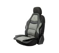 BC CORONA Respaldo Asiento simil Piel para Coche Universal, Color Gris/Negro