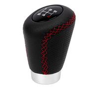 BC Corona Sport - Pomo corto con gatillo, 27 mm, cambio de marcha coche, piel, color negro y rojo