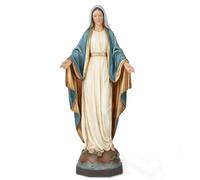 BC - Estatua católica de Nuestra Señora de la Gracia, figura de la Santa Madre Virgen María para altar, regalo religioso para mamá, estatua católica para decoración del hogar, 27,4 cm de alto, pintada