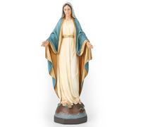 BC - Estatua católica de Nuestra Señora de la Gracia, Figura de la Santa Madre Virgen María, Regalo religioso para decoración del hogar, 17,7 cm de Alto, Pintada a Mano por Buildclassic (Elegante)