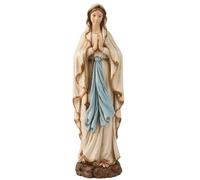 BC - Estatua católica de Nuestra Señora de Lourdes, Figura de Madre Virgen María, decoración inspiradora para el hogar, Regalo religioso, 6 Pulgadas de Alto, Escultura renacentista Hecha a Mano por