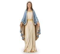 BC - Estatuilla de la Virgen María, para Altar, decoración católica para el hogar, Regalo religioso para mamá, 31,7 cm de Alto, Obra Maestra escultórica renacentista clásica Pintada a Mano