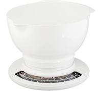 Soehnle Báscula de cocina Culina Pro analógica con bol blanco 52 x 24 x 15,5 cm