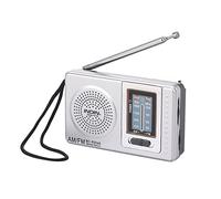 BC-R2048 Mini radio AM FM Receptor de radio de 2 bandas Radio de bolsillo portátil Altavoz incorporado con conector de auriculares Antena telescópica