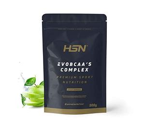 BCAA 2:1:1 en Polvo Evobcaa’s Complex de HSN | Sabor Manzana 500 g = 32 Tomas por Envase De Aminoácidos Ramificados con L-Citrulina + L-Glutamina Kyowa | No-GMO, Vegano, Sin Gluten
