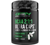 BCAA 2:1:1 ULTRA CAPS® - 320 Cápsulas - 1100 mg por Cápsula - 8800 mg por Dosis Diaria - L-Leucina, L-Isoleucina y L-Valina - Aminoácidos Esenciales