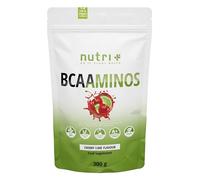 BCAA Cereza y Lima - Complejo de Aminoácidos Alta Dosis - BCAAminos Polvo Instantáneo Cherry Lime Vegan - Amino Acid Mix - 2:1:1 L-Leucina L-Isoleucina L-Valina 300g