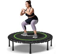 BCAN Mini trampolín plegable de 550 libras, 48 pulgadas de fitness con elásticos duraderos, reboteadores estables y silenciosos para niños y adultos, gran mini trampolín para entrenamiento de interior