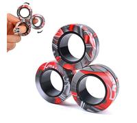BCBF 3 Piezas Juguetes Antiestres Adultos,Anillos Magnéticos Fidget Toy,Fidget Toys,Fidget Pack Gran Regalo para Adultos,Adult Fidget Magnets Toy Rings para Terapia De Alivio De La Ansiedad(B)