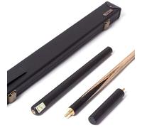 BCE Mark Selby Protégé - Taco de billar de corte 3/4 con funda rígida, eje de fresno norteamericano de alta calidad, extremo ebonizado, pieza de extensión de 6 pulgadas (negro liso)