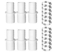 BCENG 6 adaptadores de manguera para piscina de 32 mm a 38 mm de diámetro, juego con 12 abrazaderas de manguera de doble boquilla para bomba de filtro de arena, aspiradora, bomba sumergible, conector