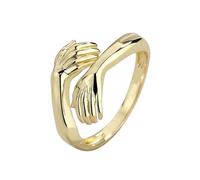 Bcenoilua Anillo Abrazo de Plata de Ley 925 para Mujer Anillos de Promesa Ajustables para Parejas Anillo de Abrazo Manos Abierto para Mujeres y Hombres Regalo Joyería Personalizada para Esposa Novia
