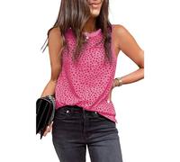 Bcenoilua Canotta Estiva da Donna Leopardata Sexy Canotta Estiva Senza Maniche Slim Fit Basic Girocollo Elasticizzata Morbido Casuale Elegante Traspirante Crop Tank Tops FL