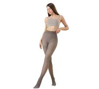 Bcenoilua Medias Térmicas Transparentes para Mujer Media Panty de Forro Polar Térmico Invierno Leggings Cintura Alta Pantimedias Translúcidas Falsas