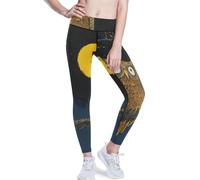 BCFHRGT Leggings de yoga activos para mujer, diseño de búho sentado en la rama, Owl Sitting on the Branch Night, Small