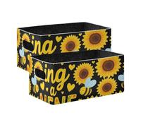 BCFHRGT Paquete de 2 organizadores de almacenamiento de girasoles para el Día de la Madre con texto en inglés "I Love Being A Nene Grandma", 2 unidades, organizador de ropa para despensa, estantes