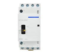 BCH8-20M Contactor de CA doméstico, Contactor Modular de 24 V 20 A, Contactor de riel Din 4P con interruptor de Control Manual para Control de circuito doméstico(4NO)