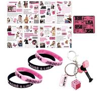 BCHKO 1 Set de regalo BP, caja de regalo para fans de Blink, regalos de gadgets K-Pop, caja BP, pegatinas para caja de regalo BP, llavero, pulsera de silicona, broche