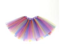 BCHKO 1 Unidad Falda de Tul para Niñas, Tutú Arcoíris Infantil, Falda de Ballet de Capas, Vestido de Princesa para Baile, Fiesta de Cumpleaños, Festival, Tutú para Mujeres (para 3-8 Años) (Multicolor)