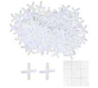 BCHKO 500 piezas de crucetas para baldosas, separadores de juntas para baldosas de terraza, juntas de baldosas, baldosas de pared y suelo, para posicionamiento preciso (3 mm) (blanco)