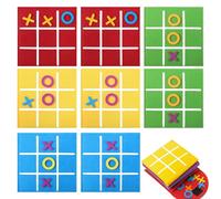BCHKO 8 Juegos de Tic Tac Toe, Mini Tic Tac de Fieltro, Tic Tac Town, Juguete Educativo, Regalos para Cumpleaños Infantiles, Ideal para Cumpleaños, Día del Niño, Casa, Escuela, Fiesta (Multicolor)