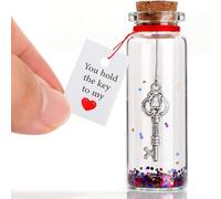 BCHKO Idea de regalo Llave botella de la suerte para él y ella - Aniversario día de San Valentín boda fiesta con Mini tarjetero romántico mens gifts idea Decoración