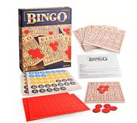 BCHKO Juego de Familia Bingo de Viaje, 1 caja con 60 tarjetas de bingo, fichas de bingo, tablero de juego, tarjetas con números aleatorios del 1 al 75, juego de mesa, bingo cartones