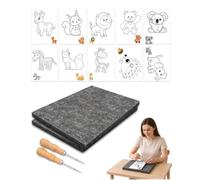 BCHKO Juego de Punzones | 10 Tarjetas, 2 Fieltro y 2 Aguja Segura para Manualidades Desarrolla Coordinación Motora y Promueve Relajación Creativa