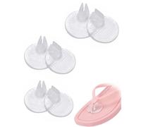 BCHKO Protector de Dedos para Chanclas | 6 Uds Silicona Gel Transparente | Fijación Antideslizante: Elimina Ampollas y Mantiene Tiras Firmes en Sandalias