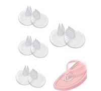 BCHKO Protector Dedos Pie para Chanclas - Juego de 8 Unidades Gel Silicona Transparente, Adhesivos que Absorben Fricción y Previenen Ampollas para Calzado Sin Dolor