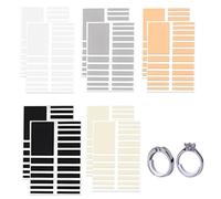 BCHKO Set de 190 piezas de ajustadores invisibles para anillos, adecuado para la mayoría de hombre y mujer, excelente adherencia (10 tamaños) (transparente, negro, blanco, gris, amarillo)