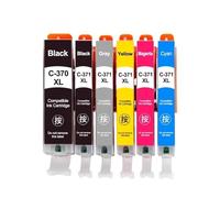 BCI-370 BCI-371 Juego de Cartuchos de Tinta compatibles para MG5730 MG6930 MG7730F MG7730 TS9030 TS8030 TS6030 TS5030(6COLOR 1SET)